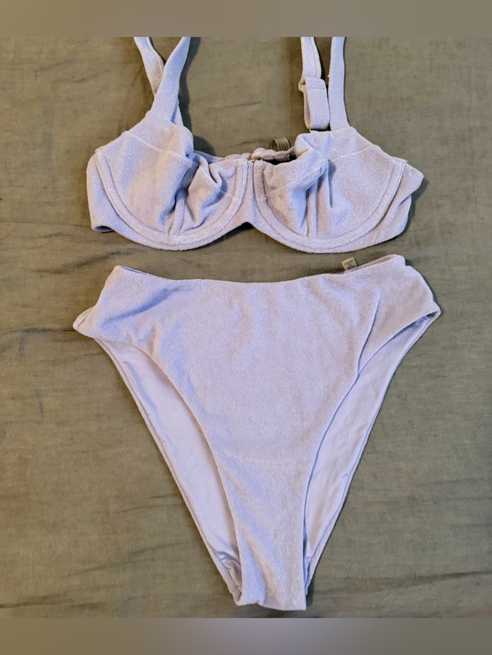 Victoria's Secret Light Lilac Terry Bandeau Bikini Set